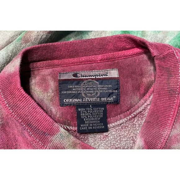 Champion Penn State Tie-Dye Reverse Weave Crewneck Sweatshirt L Cotton/Polyester - Picture 3 of 3